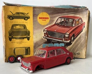 VINTAGE FROG 1/16TH RED MORRIS 1100 KIT BUILT NON RUNNING MODEL BOXED - Picture 1 of 15