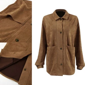 Abrigo de mujer ropa de calle ropa exterior chaquetas informales oficina imitación gamuza vacaciones top - Imagen 1 de 19