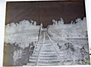 Ca.1918 Glasfotoplatte - Illinois Zentraleisenbahnbau - KY jn - Bild 1 von 3
