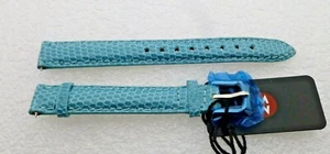 Genuine Michele 12mm Blue Lizard  Watch Band Strap New - Picture 1 of 4