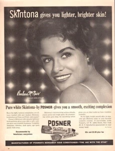 stampa pubblicitaria 1961 Beauty Posner Skintona cura della pelle Barbara McNair Singer - Foto 1 di 1
