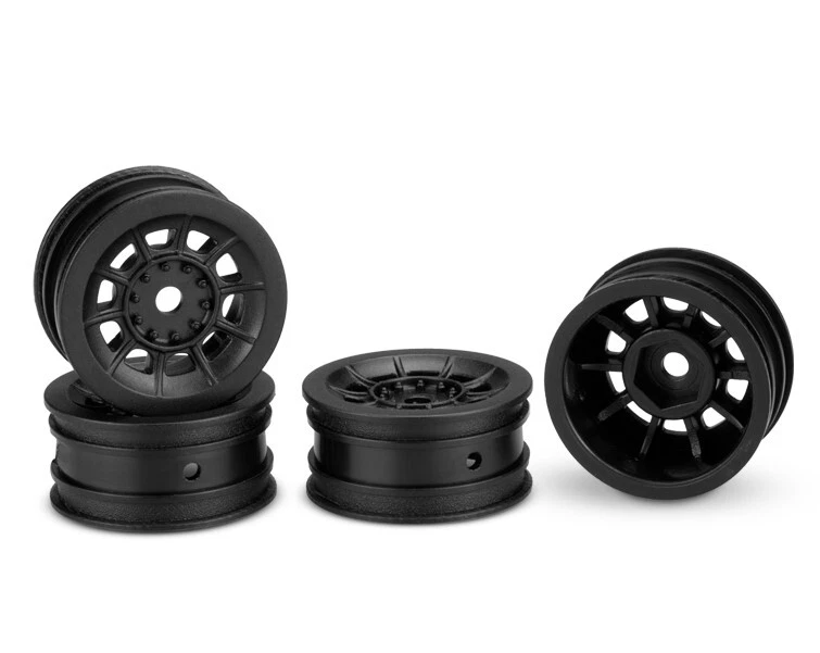 Axial SCX24 1.0 1/24th Scale Black Hazard Wheels (4pcs) JCO3430B - Image 1 of 1
