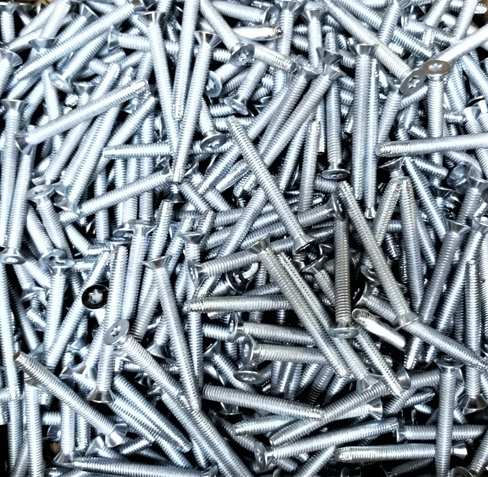 ABCO FASTENERS 5/16-18 X 3" Trailer Floor Floorboard Deck Screws T40 Drive, Zinv Plate, 100pcs