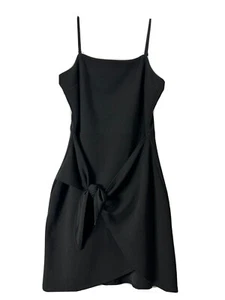 Dance & Marvel Mini Dress Women's Small Knotted Bow Accent Black Beach Goth Punk - Picture 1 of 10