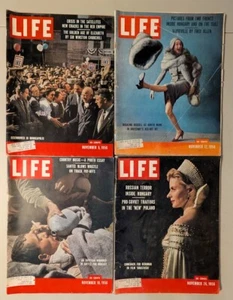 4-NOVEMBER Full Month 1956 LIFE Mags -Ingrid Bergman-Eisenhower-Rosalind Russell - Imagen 1 de 2