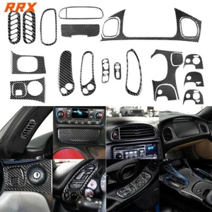 18Pcs Real Carbon Fiber Interior Full Set Trim For Chevrolet Corvette C5 1998-04 - Bild 1 von 16