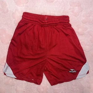 Red Youth Unisex Boy Girl Size XS Score Athletic Draw String Basketball Shorts - Picture 1 of 8
