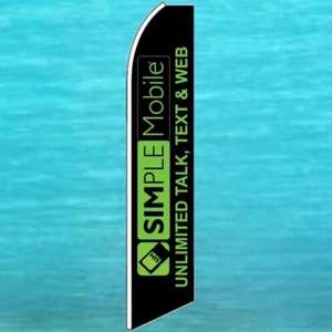 SIMPLE MOBILE FLUTTER FEATHER FLAG Swooper Tall Advertising Sign Banner - Afbeelding 1 van 6