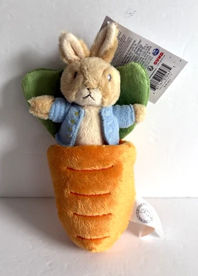 Gund Peter Rabbit NEW with Tags Beatrix Potter 8" Mini Bunny Plush and Carrot - Image 1 of 4