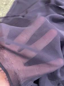 Grape Purple Poly Chiffon Fabric 110cm X 1/2 Mtr Lot 50 GSM - Picture 1 of 4