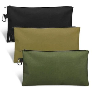 Bolsa de Herramientas Bolsa con Cremallera con Mosquetón Cremallera de Metal, 12.5 x 7 Pulgadas - Paquete de 3 - Imagen 1 de 8