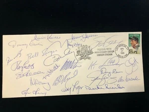Los Angeles Dodgers 100th Anniversary Cachet Signed by 22 Infield Snider + JSA  - Picture 1 of 2