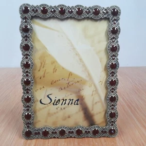 Sienna 4x6 Metallguss Bilderrahmen Messing & Edelsteine - Bild 1 von 9