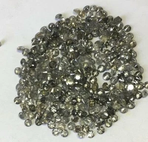 1,0 Karat Menge natürlicher loser Diamant grau Salz & Pfeffer rund brillant geschliffener Diamant - Bild 1 von 7