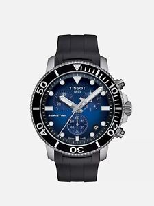 Tissot Seastar 1000 Chronograph Mens Swiss Watch T120.417.17.041.00 Black Blue