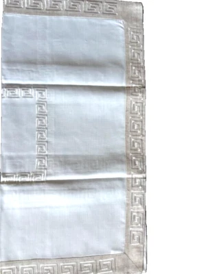 CLASSIC TABLE TOPPER WITH GOLDEN GEOMETRIC PATTERN ALL AROUND-BRAND NEW - Image 1 of 2