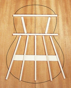 Adirondack Rotfichte BARITON UKULELE Bracewood Bausatz, Klammerholz Set - Bild 1 von 4