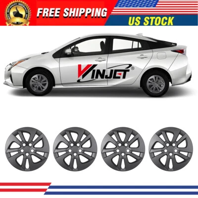 Set Of 4 15" Black Wheel Rim Covers Hub Caps for TOYOTA PRIUS PRIME 2017-2022 — 第 1/4 张图片