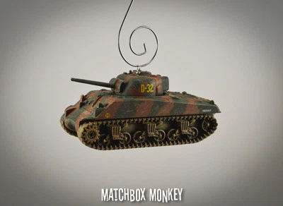 USA Sherman Tank M4 D-Day Utah Beach WWII Army USMC Christmas Ornament D-32 - Image 1 of 4