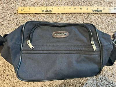 Vintage Jaguar Black Brown Bag Weekender Toiletries Cosmetic Carry On Luggage - Image 1 of 4