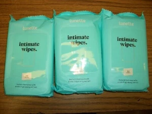 3 Packs Lunette Intimate Wipes- 50 Wipes in each -Instant Freshness - Picture 1 of 3