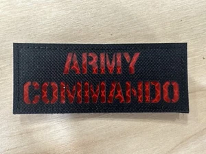 Army Commando Patch, Black And Red. UK SELLER - Picture 1 of 2