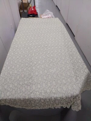 Lote de têxteis transparente e off white e rosa claro lote peso 3/4 libras. - Imagem 1 de 4