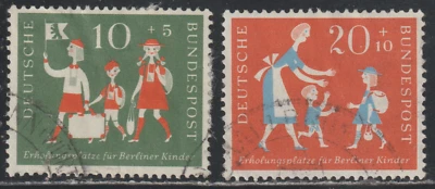 Germany 1957 SC# B354 - B355 - Children Leaving - Child arriving - Used Lot# 562 - Image 1 of 2