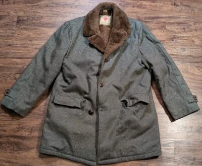 VTG Field and Stream Men's Mackinaw Sherpa Lined Wool Jacket Overcoat 40 - Image 1 of 4