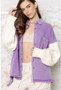 POL Jeans Oversized Jacke mit Häkelärmeln S-L - Bild 1 von 2