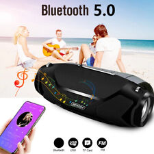 20W Portable Wireless Bluetooth Speakers Stereo Bass Loud USB AUX FM Black sound