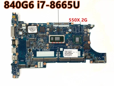 L62756-001 For HP EliteBook 840 G6 850 G6 Motherboard I7-8665U 2G L62756-601 - Image 1 of 4