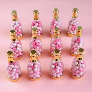 12 Gold Champagne Bottle Favors | Wedding | Bridal Shower | Anniversary - Picture 1 of 4