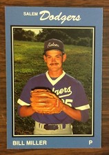 1989 Salem Dodgers #17 BILL MILLER  (RC)  Minor League Card  H8017424