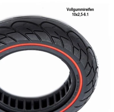 10Zoll Vollgummireifen-Kamer-Reifen 10x2,5- 6.1Zoll felge E-Scooter Reifen - Bild 1 von 4
