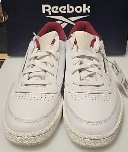 Reebok unisex-adult Club C 85, White/Stucco/Maroon, 12 - Picture 1 of 9