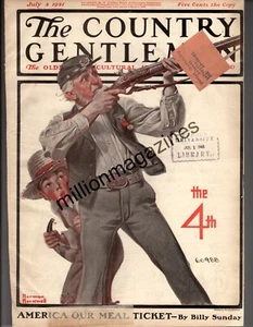 1921 Country Gentleman July 2 - Norman Rockwell; Zane Grey; Billy Sunday;Peaches - Picture 1 of 1