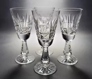 4x WATERFORD IRISH CRYSTAL KYLEMORE PATTERN 5 1/2" SHERRY SMALL WINE GLASSES  - Picture 1 of 10