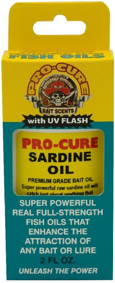 Pro-Cure Sardine Bait Oil 2 oz Bottle Fishing Scent w/UV Flash - Image 1 of 1