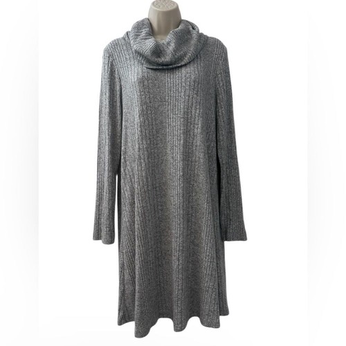 ALYX Vestito Donna Grigio Medio A Costine Scollo Cappuccio Maglione Vestito Manica Lunga