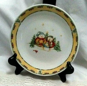 Gibson Christmas Salad/Dessert/Bread Plate/Debi Hron/2003/Snow Family - Picture 1 of 6