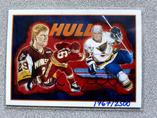 1991-92 Upper Deck Brett Hull Hockey Heroes Checklist Autograph Card /2500 HOF