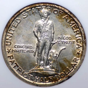 1925 LEXINGTON COMMEMORATIVE HALF DOLLAR NGC MS 63 SOFT WHITE LUSTER WITH WISPY - Picture 1 of 10