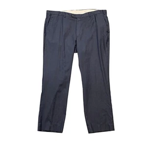 Santorelli Pants Mens 44 Indigo Blue Wool Roma Loro Piana Fabric Dress Trouser - Picture 1 of 9