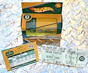 2001 Oakland A's Hiway Hauler ~Hot Wheels Promo~ Game Ticket +Athletics Schedule - Picture 1 of 10