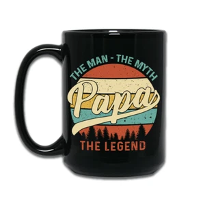 Vintage Retro Funny Gift Papa The Man The Myth The Legend Coffee Mug For Grandpa - Imagen 1 de 5