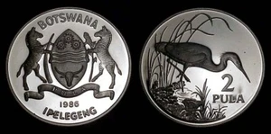 BOTSWANA 1986 2 Pula Proof - Picture 1 of 1