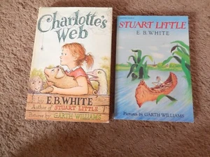 CHARLOTTE'S WEB HC BUCH mit Schutzumschlag und STUART LITTLE SC 1975 VON E.B. WEISS - Bild 1 von 10
