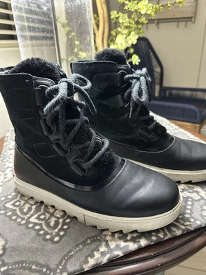 Sorel Women's Joan Of Arctic Next Lite Boots Black Size 10 Suede Leather EUC - Image 1 of 4
