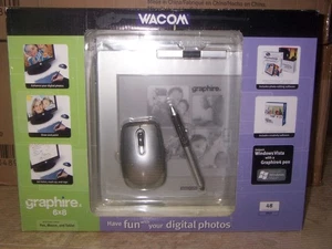 NEW/SEALED Wacom Graphire 4 USB 6x8 SILVER Graphics Tablet Pen Stylus CTE-640S - Afbeelding 1 van 23